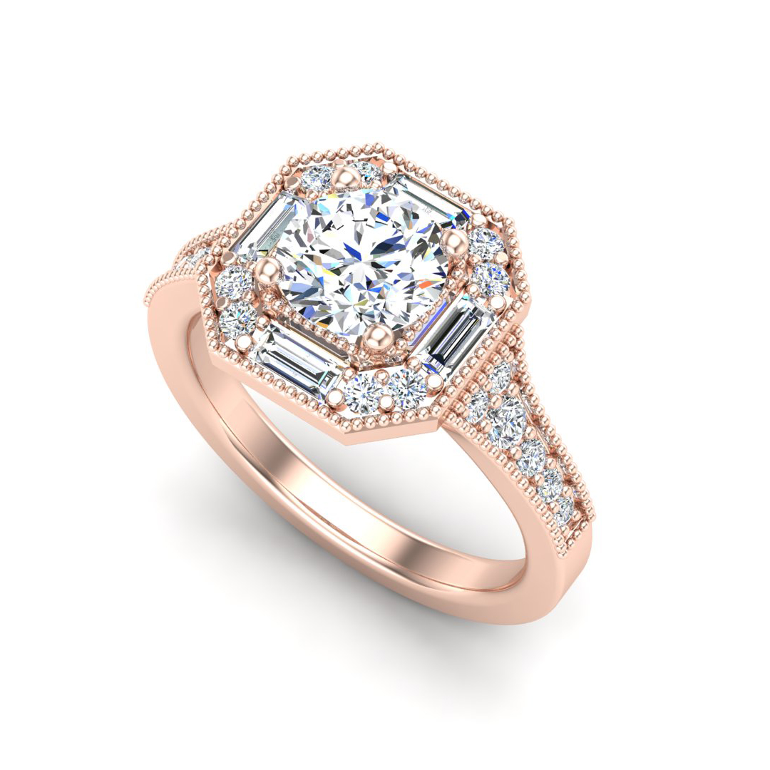 Willa Halo Engagement Ring